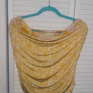 Free People Floral Mini Skirt